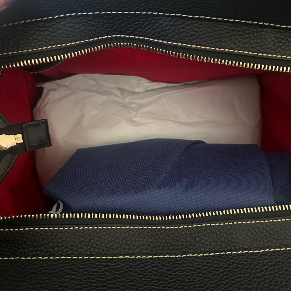 Dooney & Bourke Black Leather Tote Bag - Picture 7 of 8